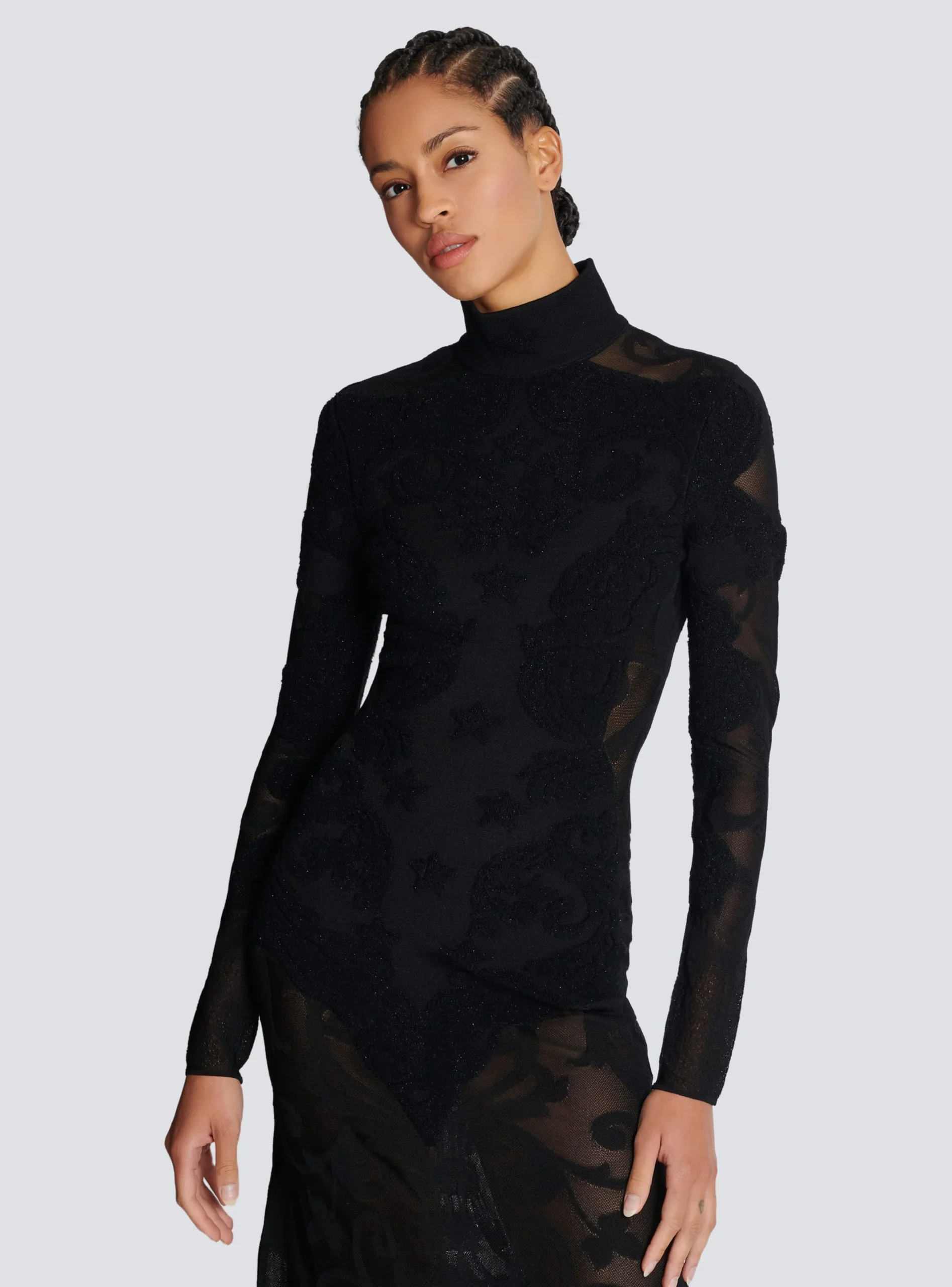 Baroque Fine Knit Dress-Balmain Best