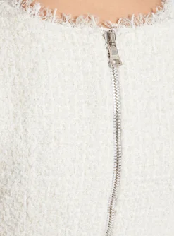 Baroque Strappy Tweed Top-Balmain Clearance