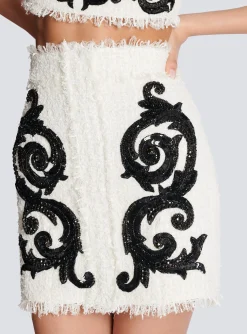 Baroque Tweed Skirt-Balmain Outlet