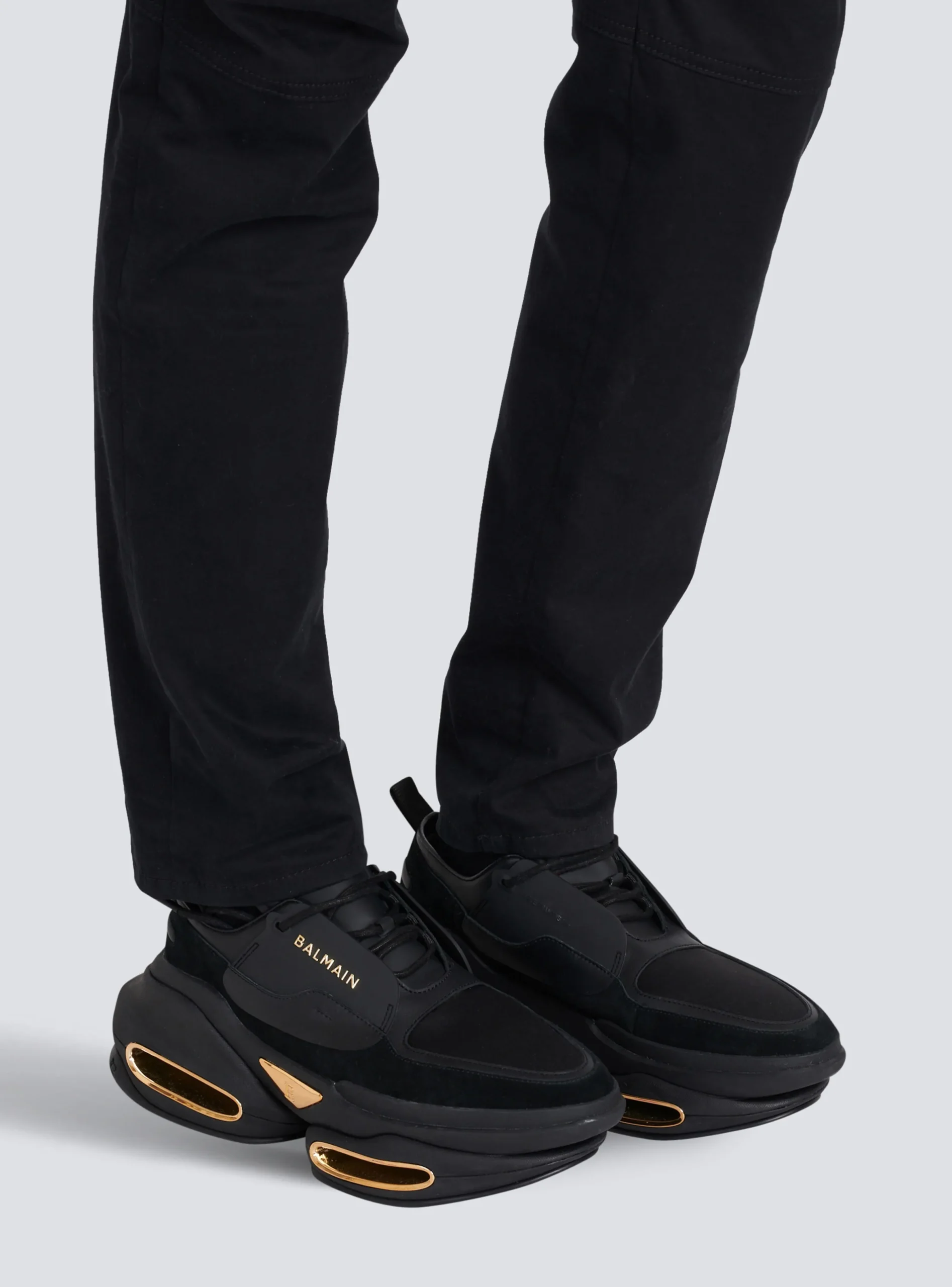 B-Bold Trainers In Leather And Suede-Balmain Cheap