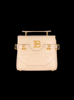 B-Buzz 23 Bag In Crocodile-embossed Calfskin-Balmain Cheap