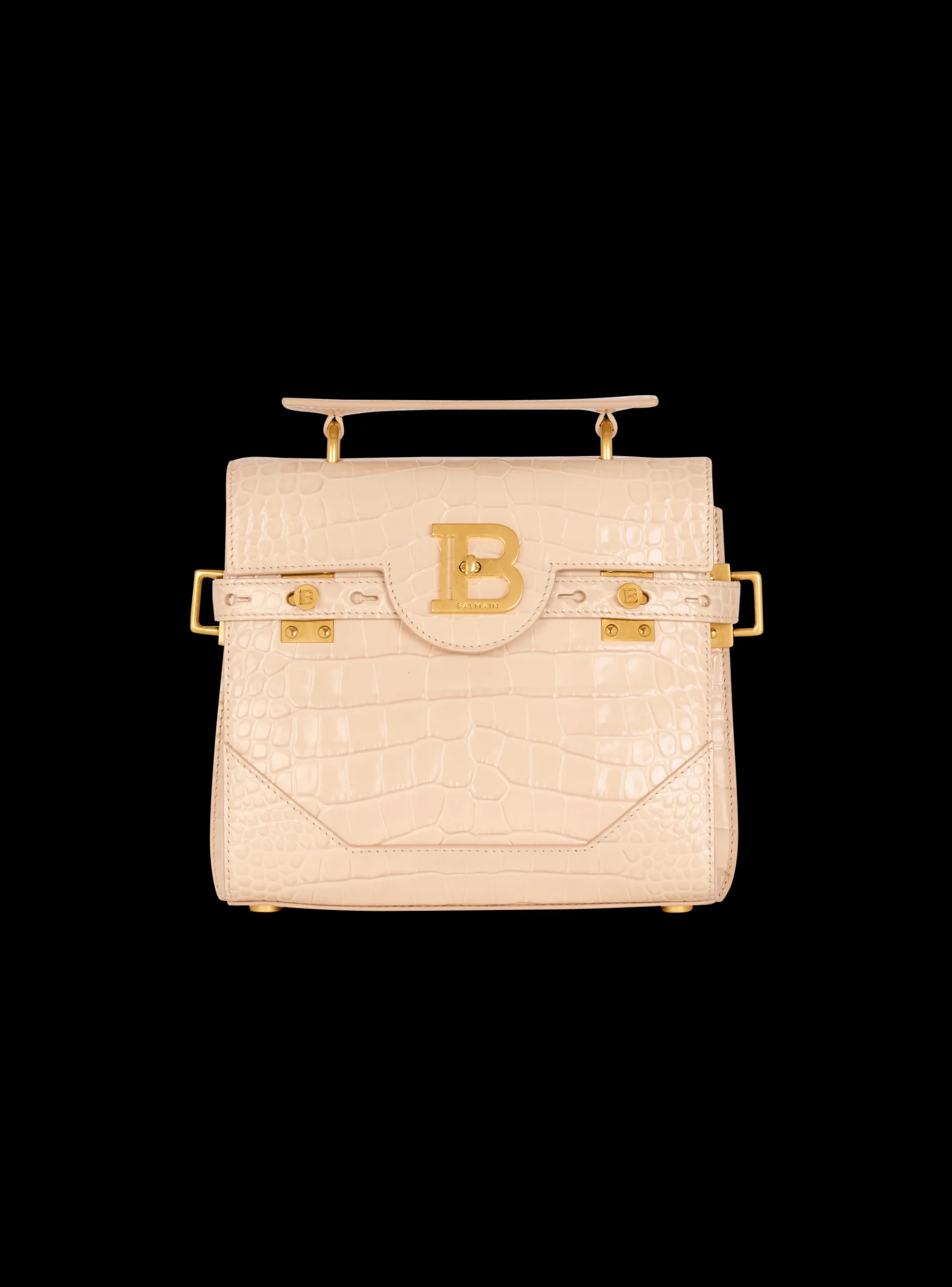 B-Buzz 23 Bag In Crocodile-embossed Calfskin-Balmain Cheap