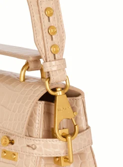 B-Buzz 23 Bag In Crocodile-embossed Calfskin-Balmain Cheap