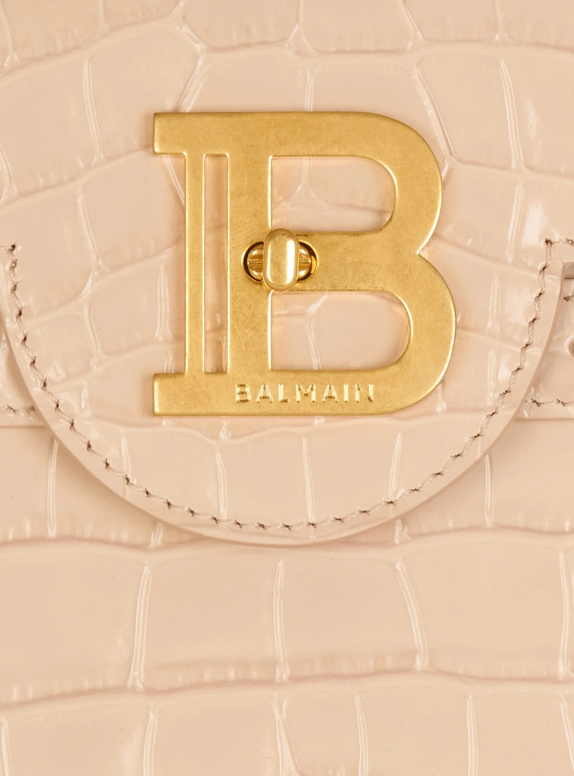 B-Buzz 23 Bag In Crocodile-embossed Calfskin-Balmain Cheap