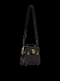 B-Buzz 23 Bag In Crocodile-print Leather-Balmain Outlet