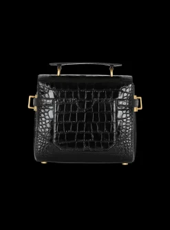 B-Buzz 23 Bag In Crocodile-print Leather-Balmain Outlet