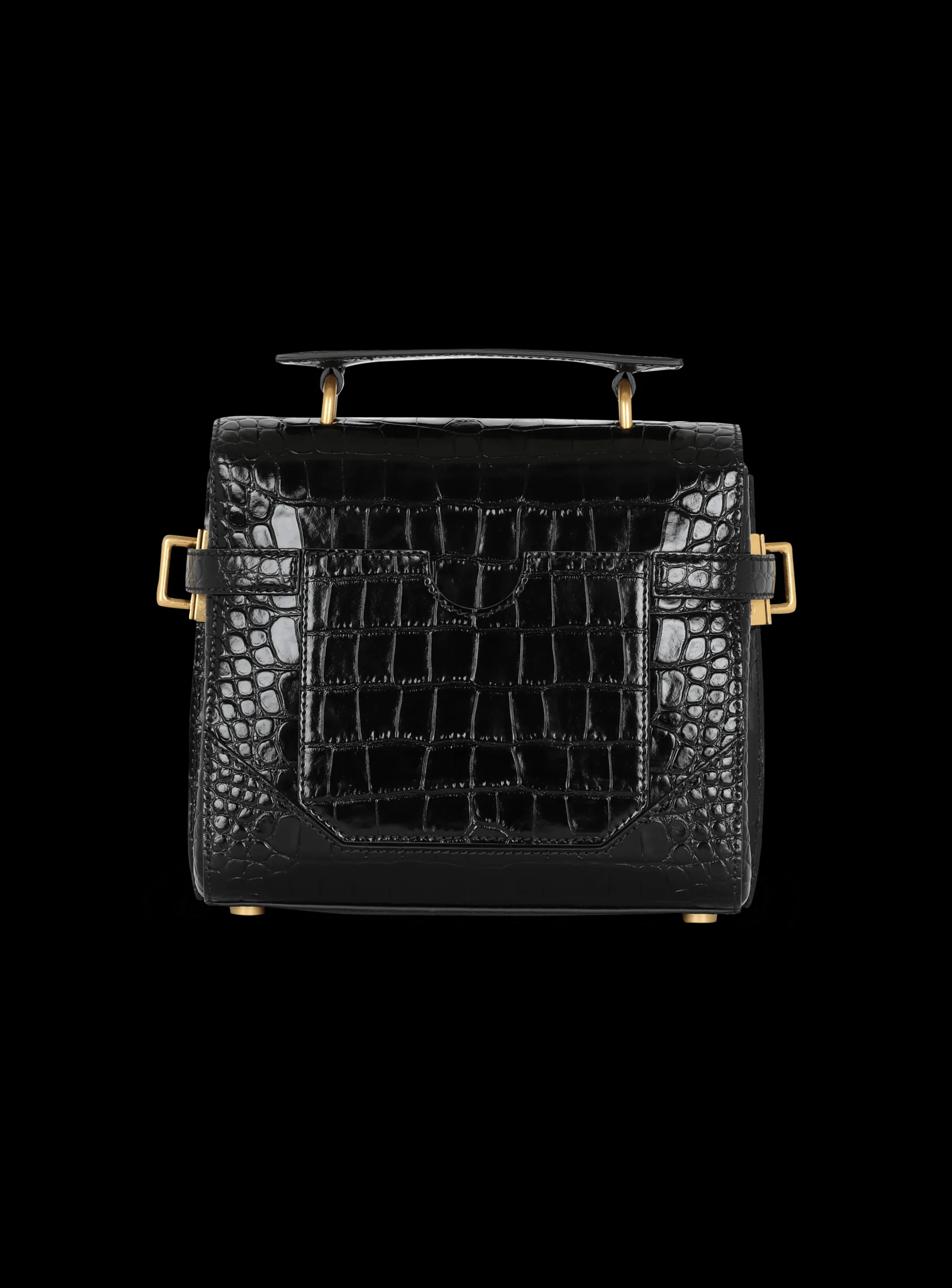 B-Buzz 23 Bag In Crocodile-print Leather-Balmain Outlet