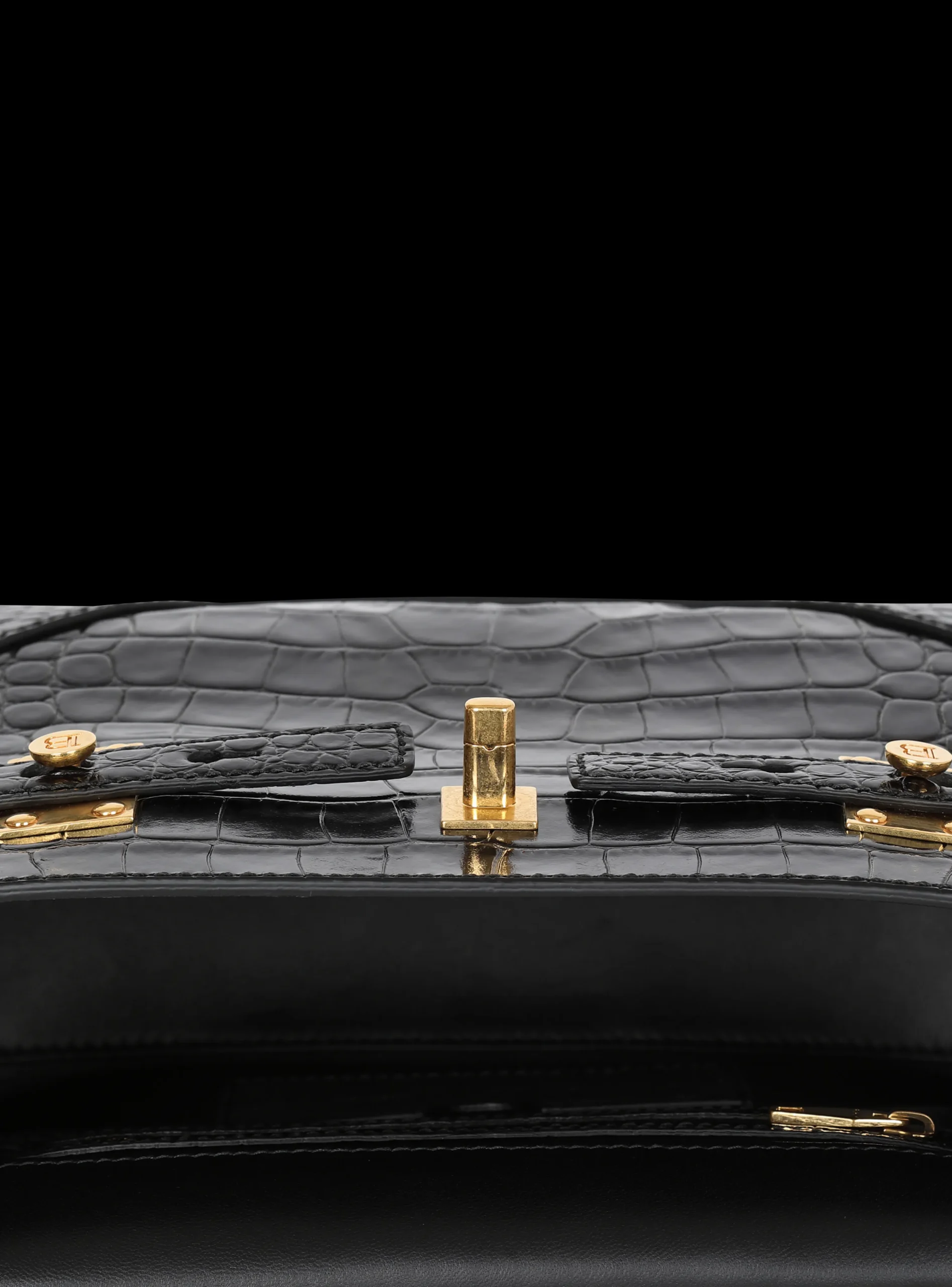 B-Buzz 23 Bag In Crocodile-print Leather-Balmain Outlet