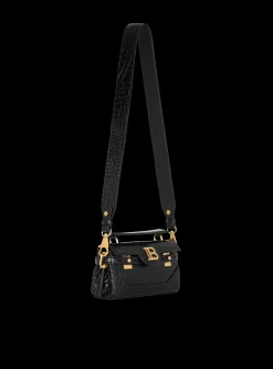 B-Buzz 19 Bag In Crocodile-print Leather-Balmain Sale