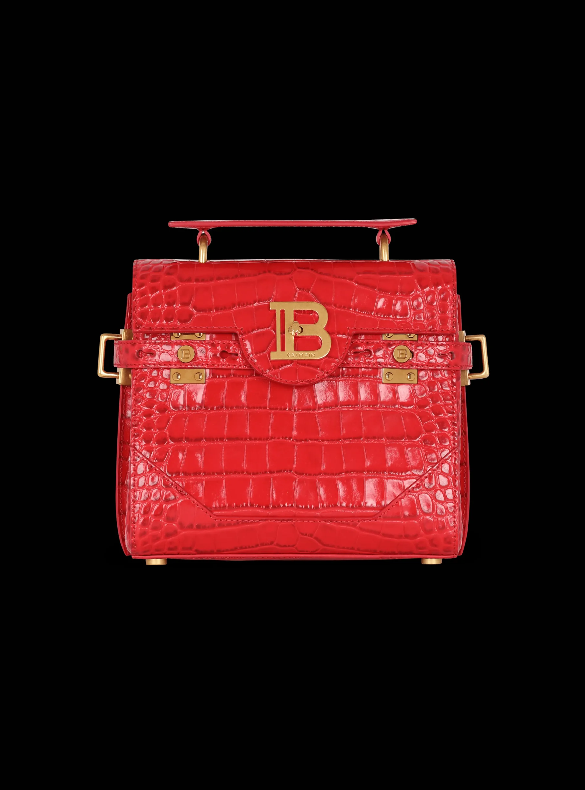 B-Buzz 23 Bag In Crocodile-print Leather-Balmain Best Sale