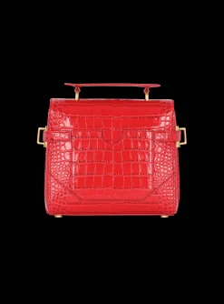 B-Buzz 23 Bag In Crocodile-print Leather-Balmain Best Sale