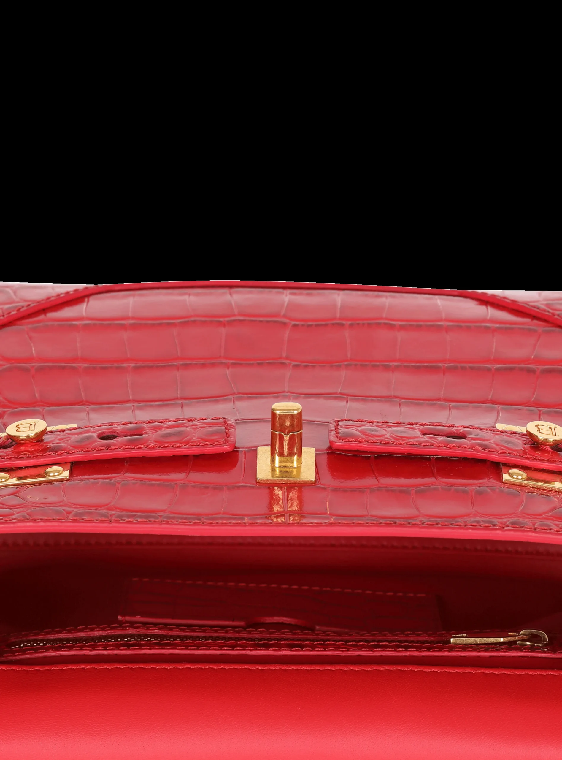 B-Buzz 23 Bag In Crocodile-print Leather-Balmain Best Sale