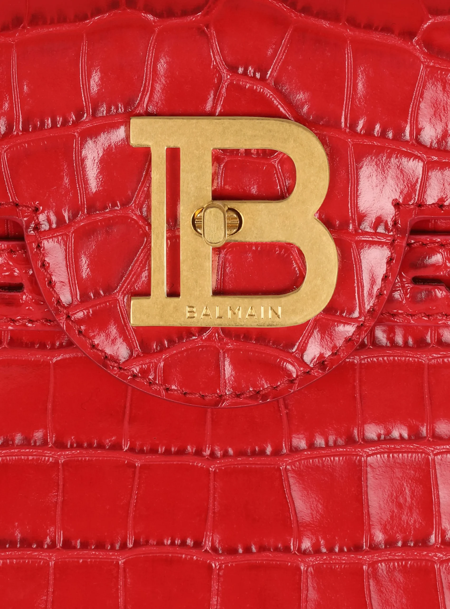 B-Buzz 23 Bag In Crocodile-print Leather-Balmain Best Sale