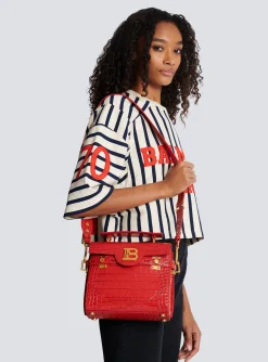 B-Buzz 23 Bag In Crocodile-print Leather-Balmain Best Sale