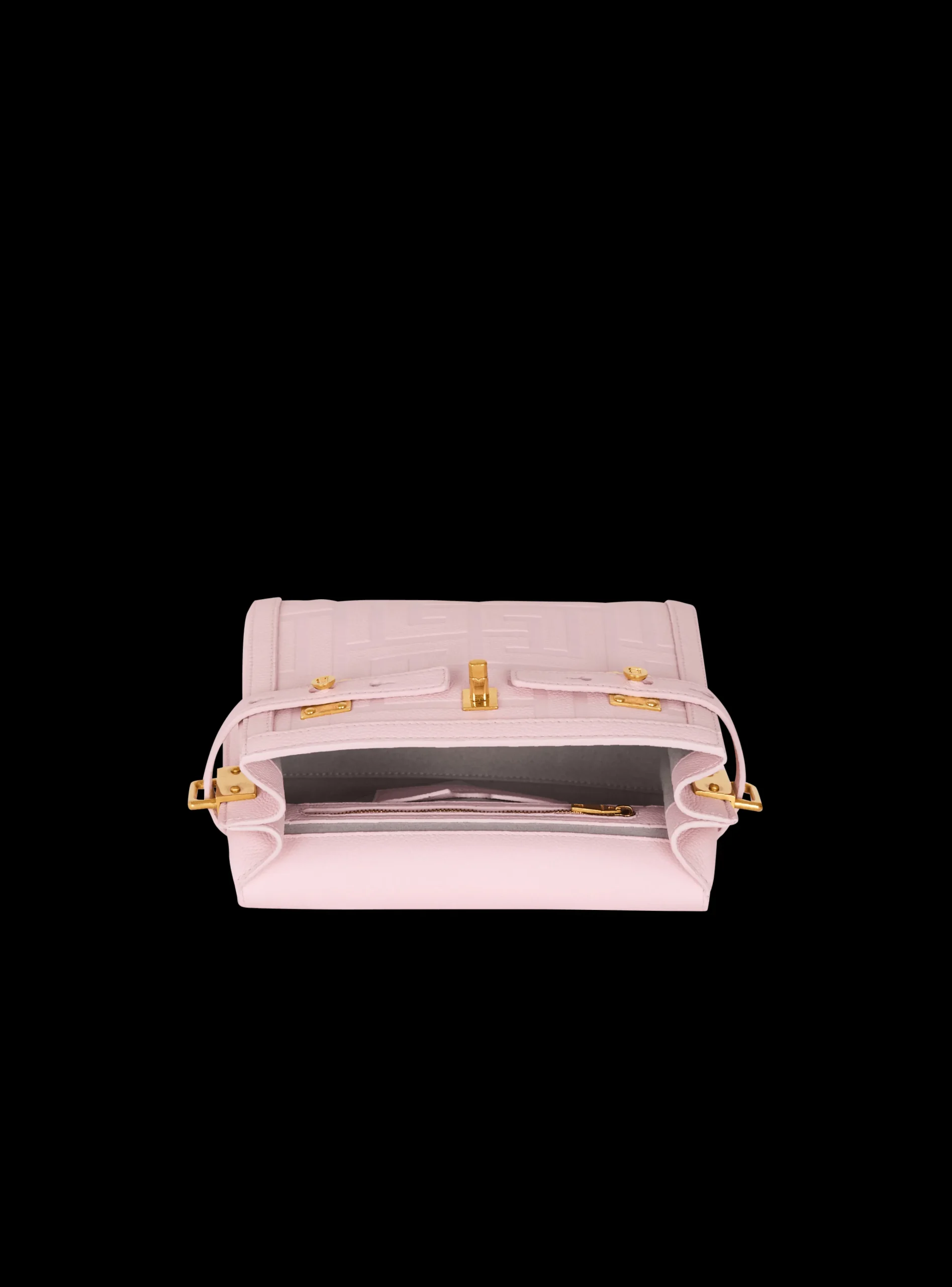B-Buzz 23 Bag In Grained PB Labyrinth Leather-Balmain Discount