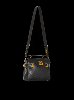 B-Buzz 23 Bag In Grid-embossed Calfskin-Balmain New