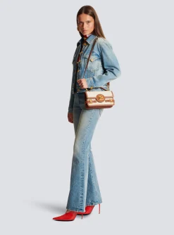 B-Buzz 24 Canvas And Leather Bag-Balmain Online