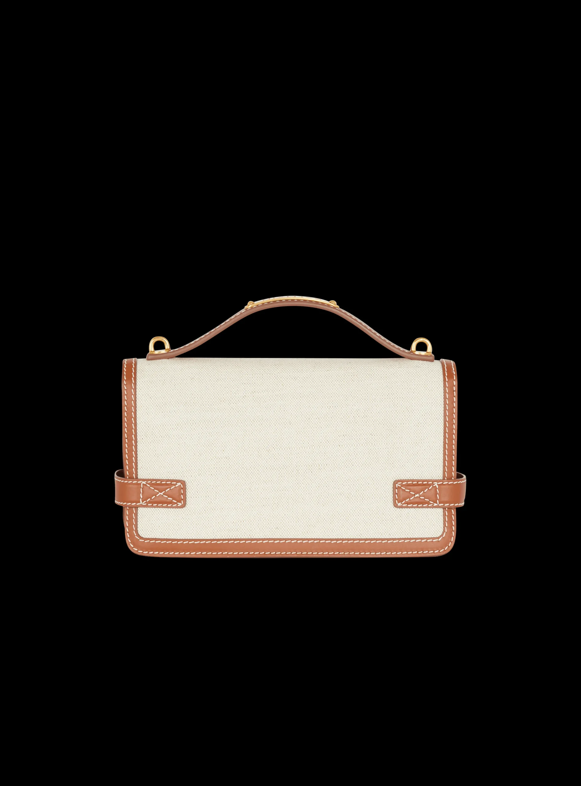 B-Buzz 24 Canvas And Leather Bag-Balmain Online
