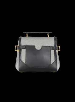 B-Buzz 23 Canvas And Leather Bag-Balmain Fashion