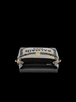 B-Buzz 23 Canvas And Leather Bag-Balmain Fashion