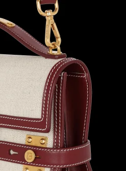 B-Buzz 24 Canvas And Leather Bag-Balmain Discount
