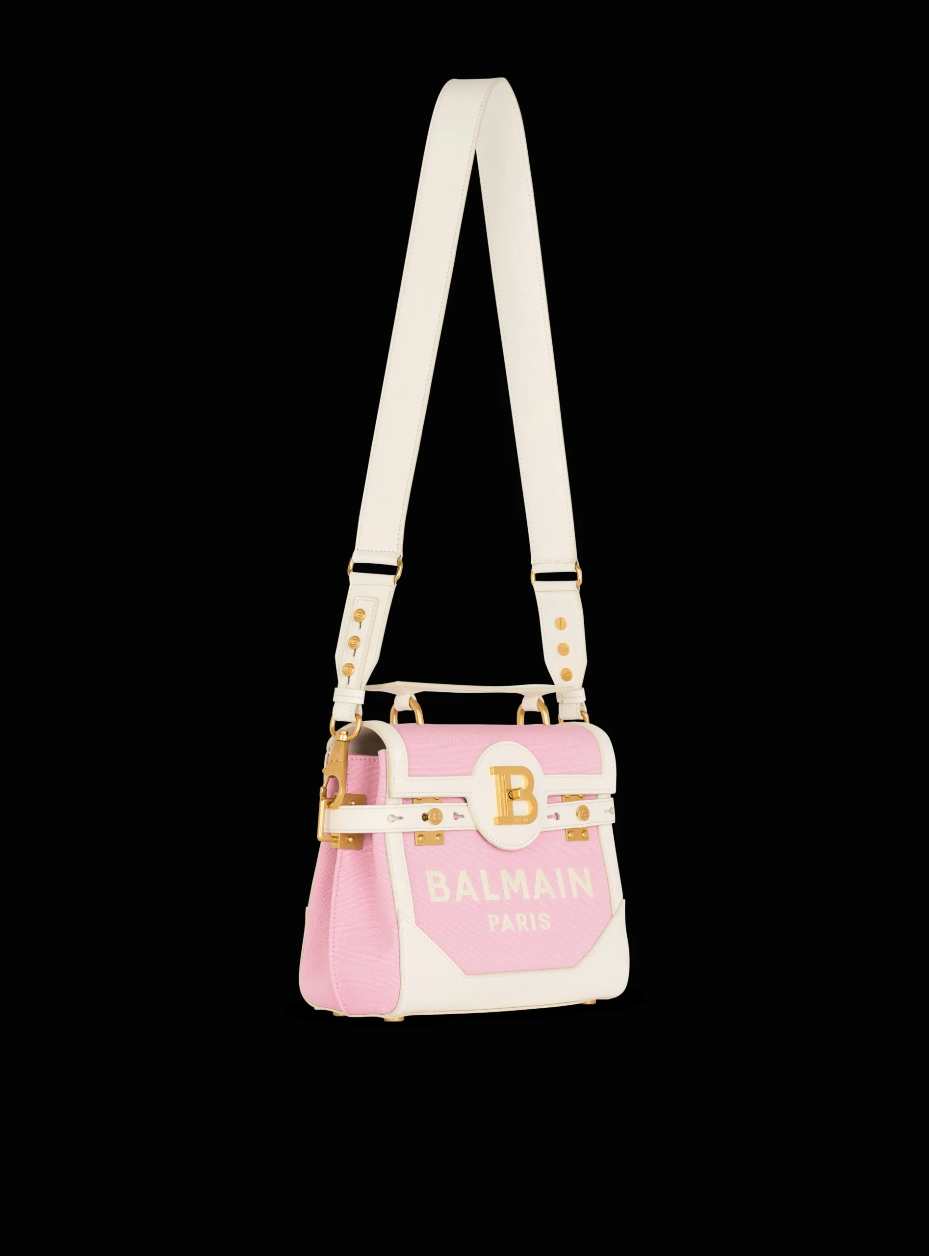 B-Buzz 23 Canvas And Leather Bag-Balmain Flash Sale