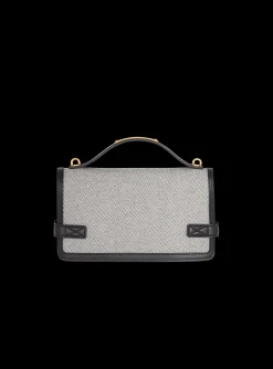 B-Buzz 24 Canvas And Leather Bag-Balmain New