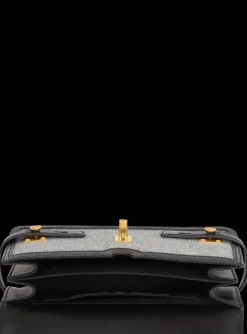B-Buzz 24 Canvas And Leather Bag-Balmain New