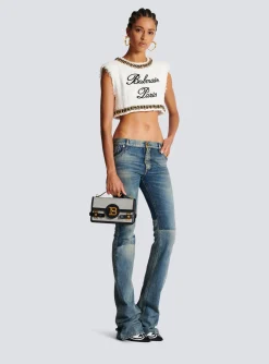 B-Buzz 24 Canvas And Leather Bag-Balmain New