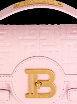 B-Buzz 24 Grained Monogram Leather Shoulder Bag-Balmain Shop
