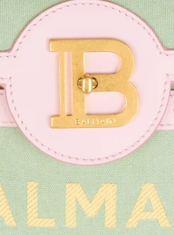 B-Buzz 23 Leather And Canvas Bag-Balmain Hot