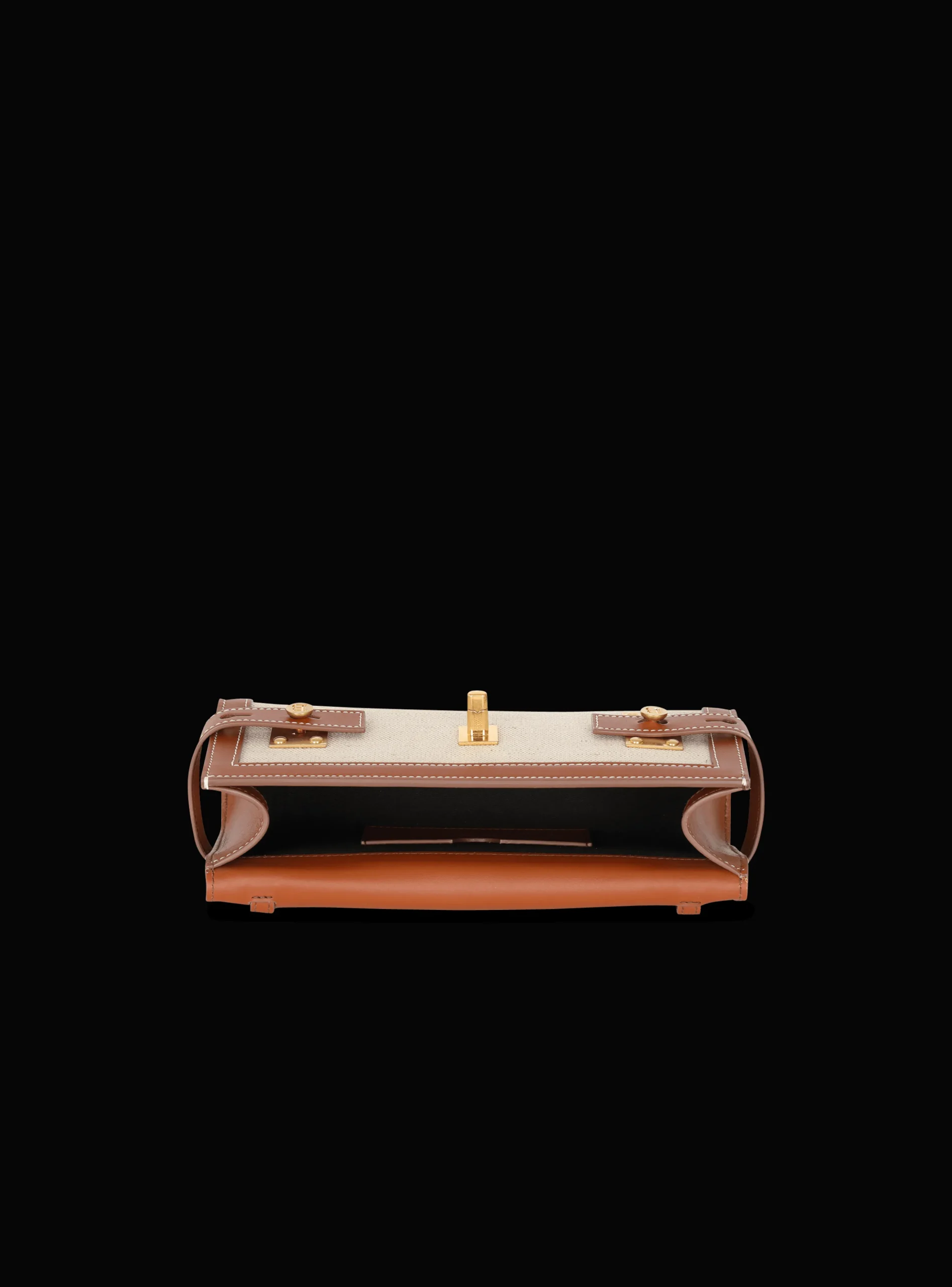 B-Buzz 23 Leather And Canvas Clutch Bag-Balmain New