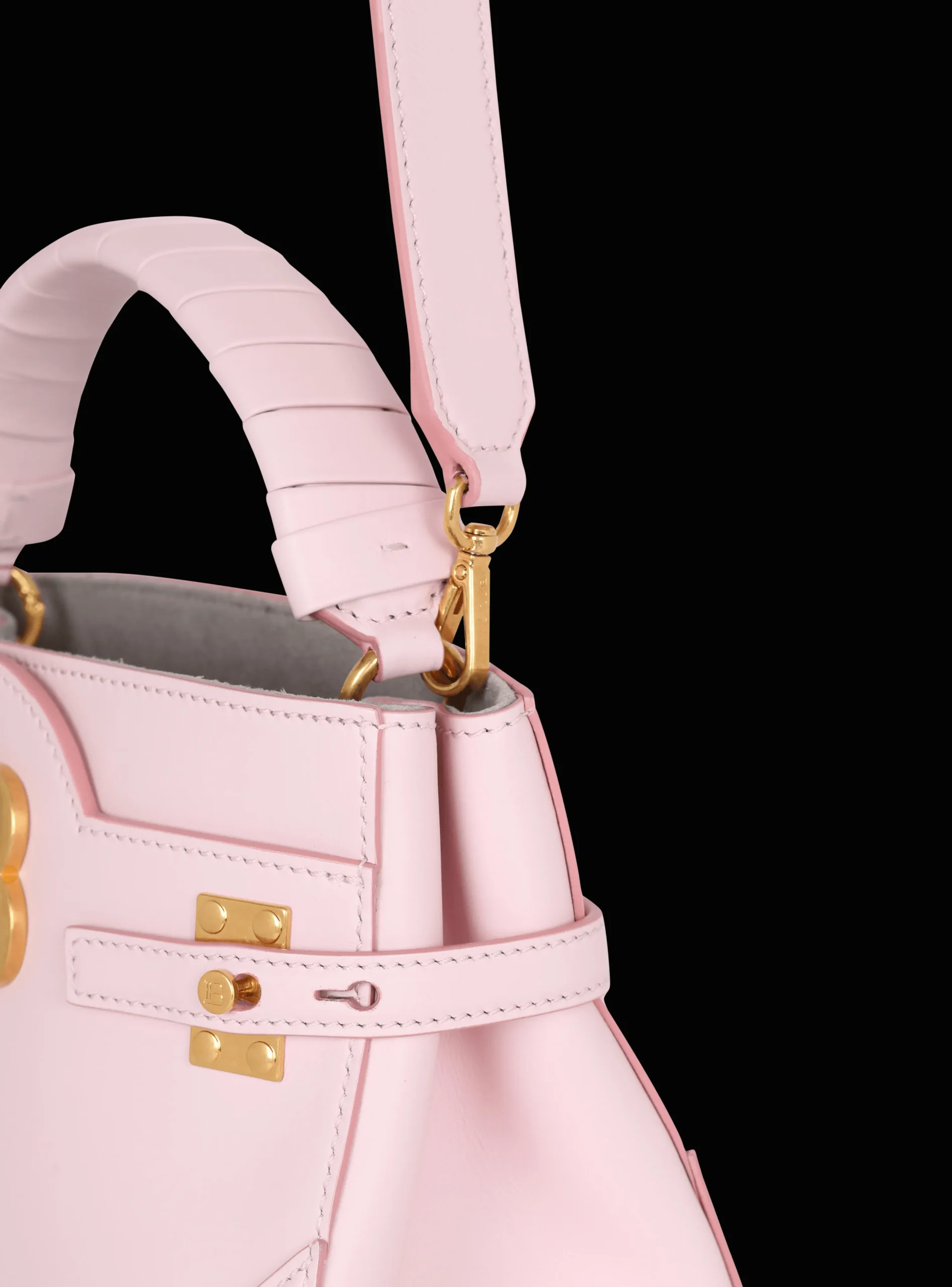 B-Buzz 22 Leather Top-handle Bag-Balmain Sale