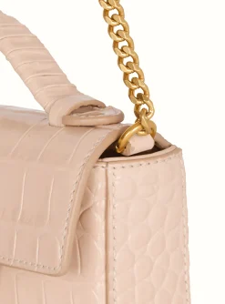B-Buzz 17 Mini Bag In Crocodile-embossed Calfskin-Balmain Cheap