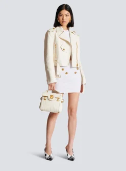 B-Buzz 23 Monogram Grained Leather Bag-Balmain Discount