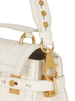 B-Buzz 23 Monogram Grained Leather Bag-Balmain Discount