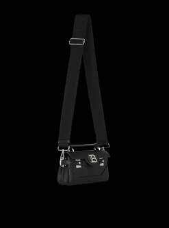 B-Buzz 19 Monogrammed Canvas And Leather Bag-Balmain Discount