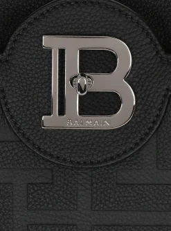 B-Buzz 36 Monogrammed Canvas And Leather Tote Bag&nbsp;-Balmain Outlet