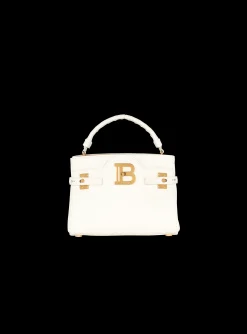 B-Buzz 22 Monogrammed Top-handle Bag In Grained Leather-Balmain Best