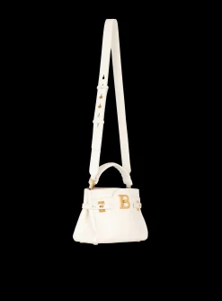 B-Buzz 22 Monogrammed Top-handle Bag In Grained Leather-Balmain Best