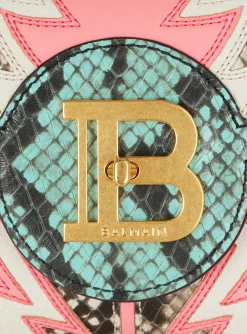 B-Buzz 23 Pouch Patchwork Leather Clutch-Balmain Online