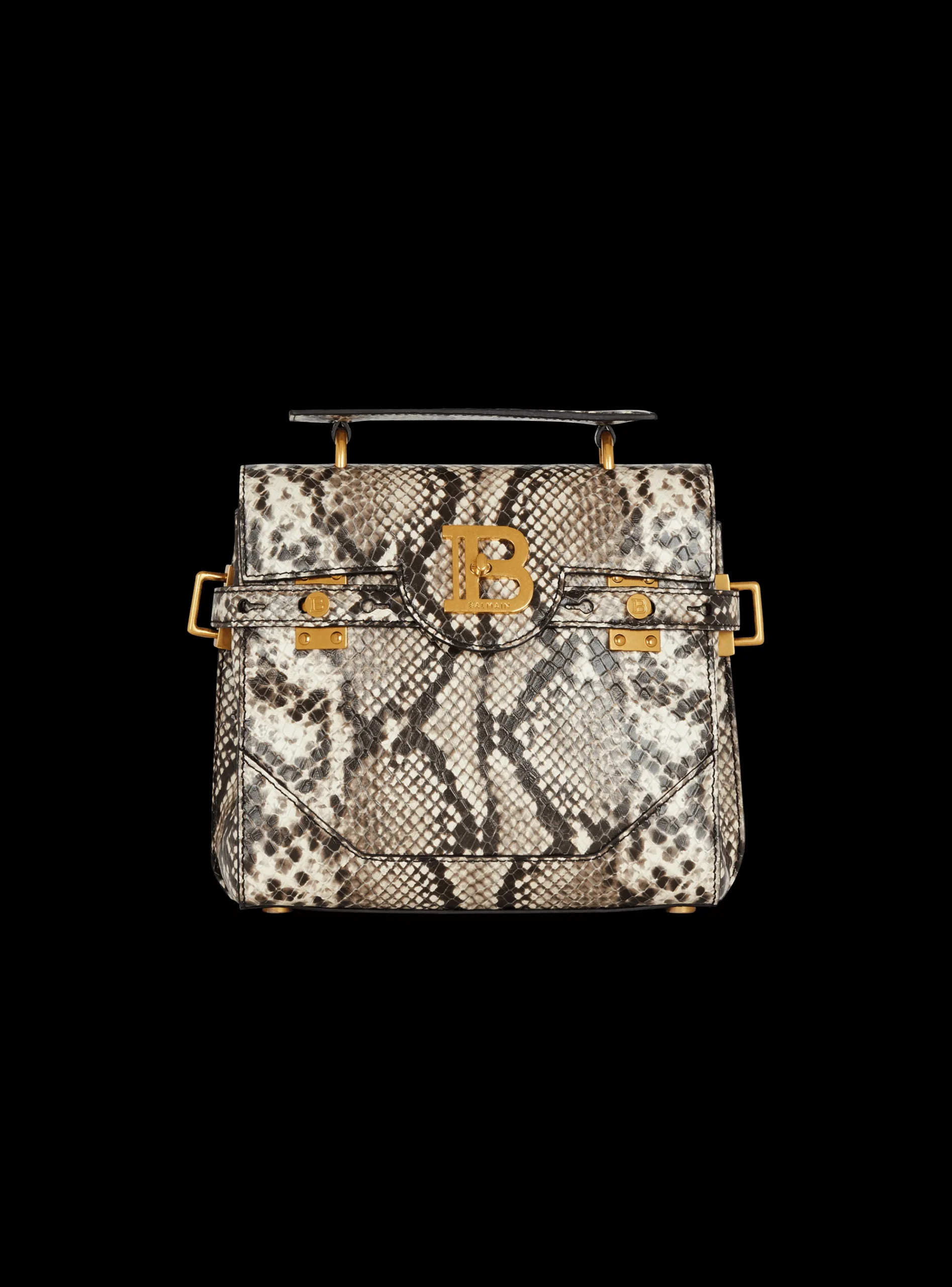 B-Buzz 23 Snakeskin-effect Leather Bag-Balmain Fashion