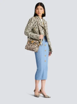 B-Buzz 23 Snakeskin-effect Leather Bag-Balmain Fashion