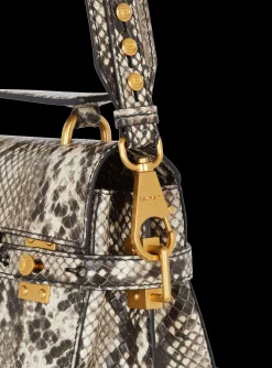 B-Buzz 23 Snakeskin-effect Leather Bag-Balmain Fashion