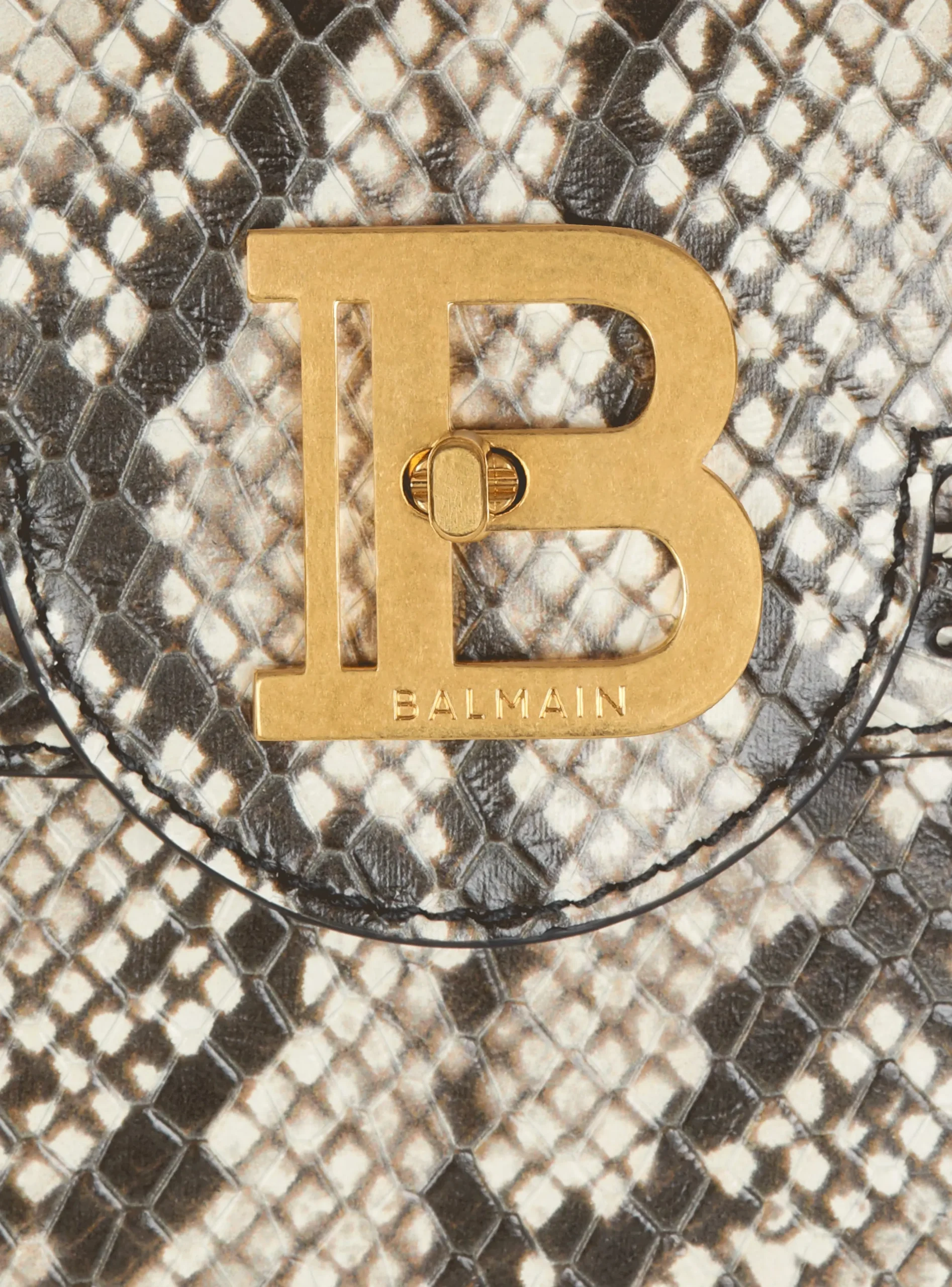 B-Buzz 23 Snakeskin-effect Leather Bag-Balmain Fashion