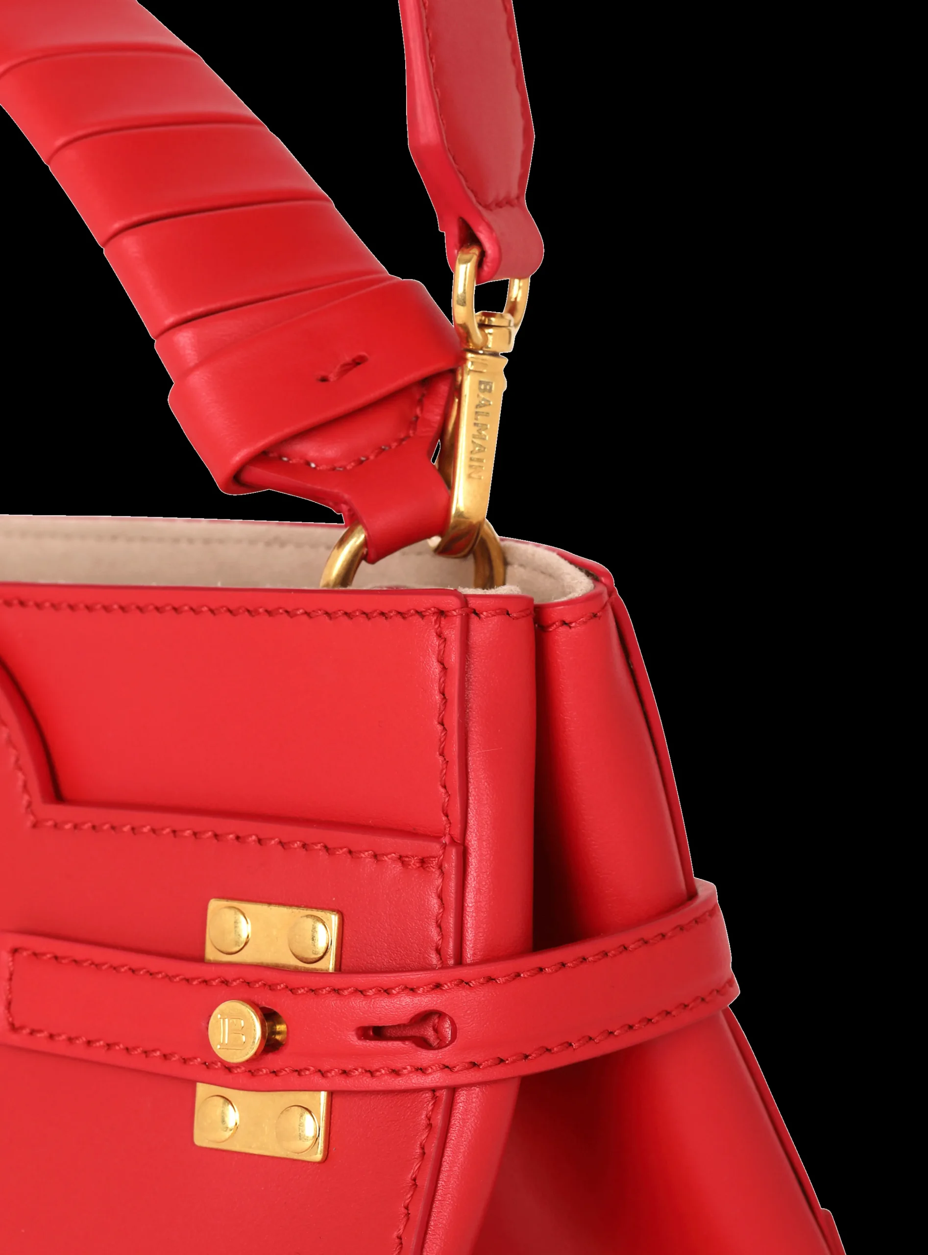 B-Buzz 22 Top Handle Leather Bag-Balmain Cheap