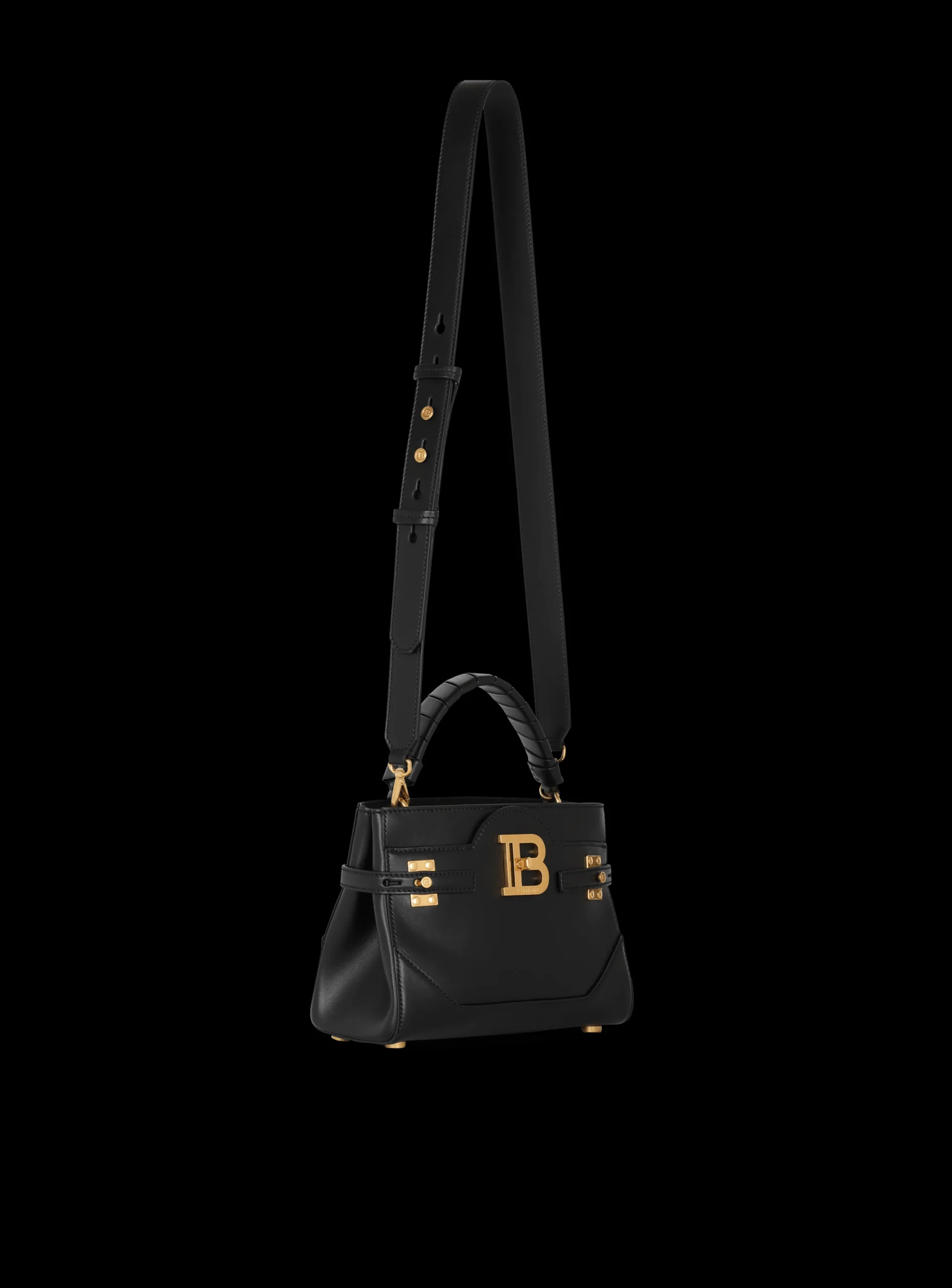B-Buzz 22 Top Handle Leather Bag-Balmain Clearance