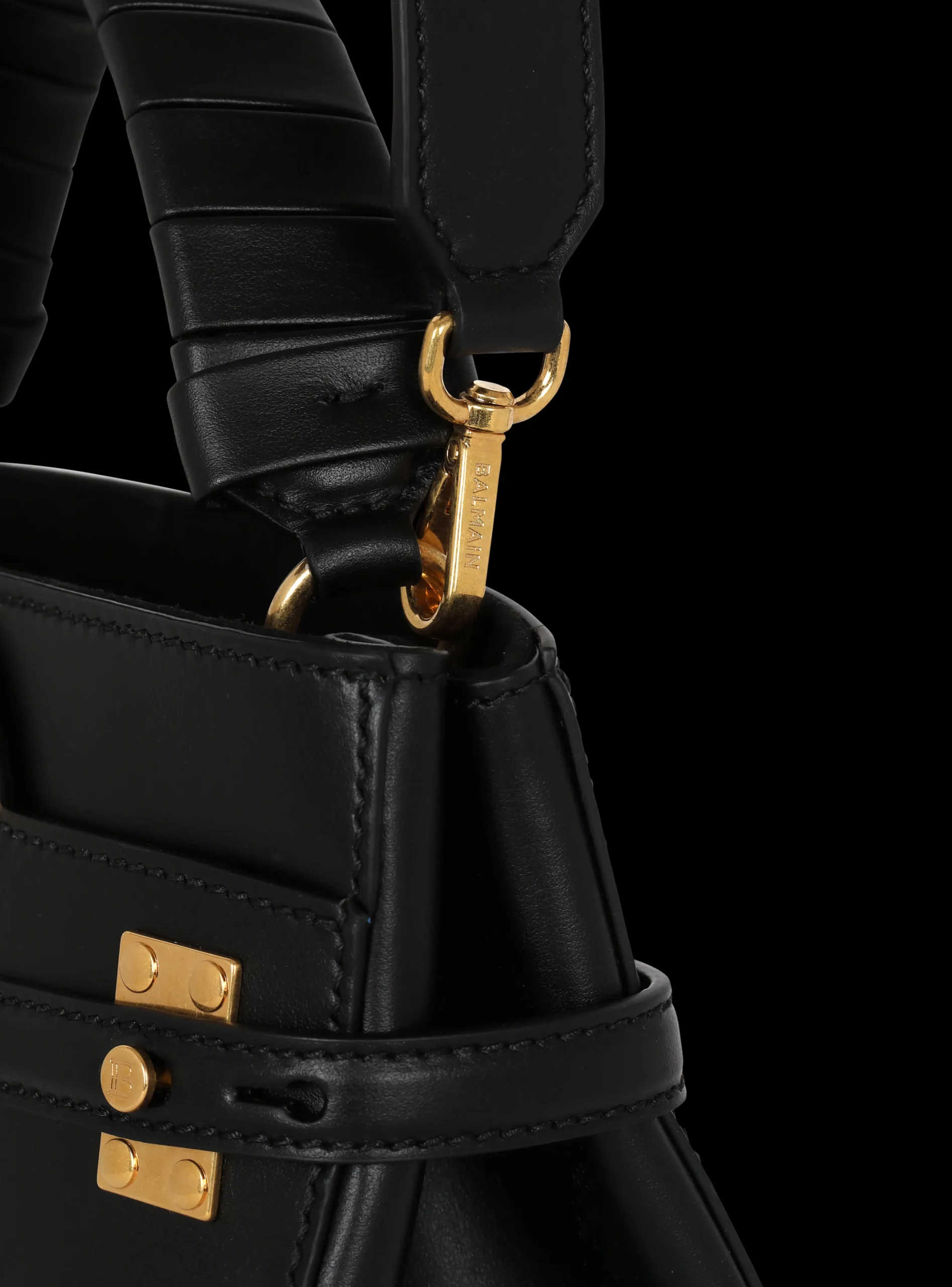 B-Buzz 22 Top Handle Leather Bag-Balmain Clearance