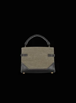 B-Buzz 22 Top-handle Bag In Canvas And Leather-Balmain Clearance