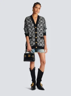 B-Buzz 22 Top-handle Bag In Crocodile-print Leather-Balmain Store